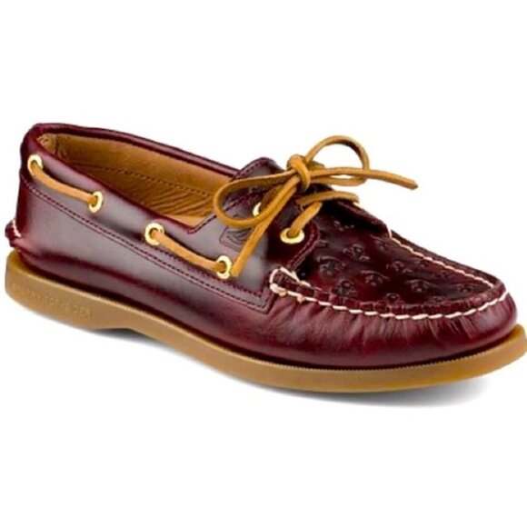 Sperry Top Sider Anglefish Cordovan Anchor Brown Boat Shoes 9102898 Size 8M - Picture 1 of 16